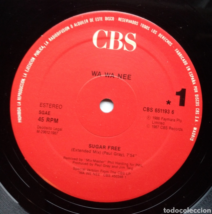 Discos de vinilo: Wa wa nee - Sugar free - Foto 3