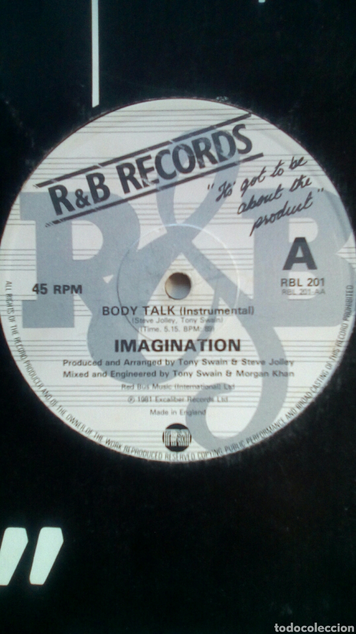 Discos de vinilo: Imagination - Body talk, Excaliber Records, 1981. England. - Foto 4