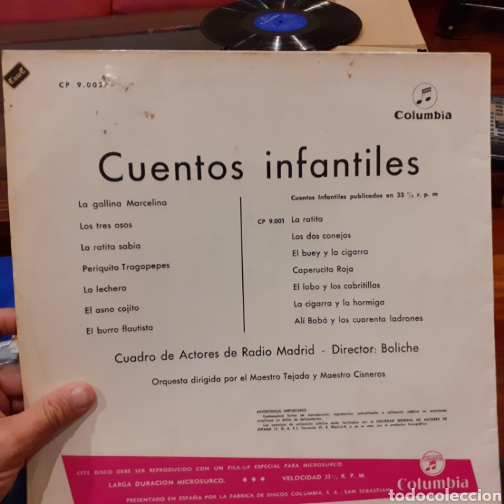Discos de vinilo: Cuentos infantiles - Columbia ,disco n&uacute;mero 2 - Foto 9