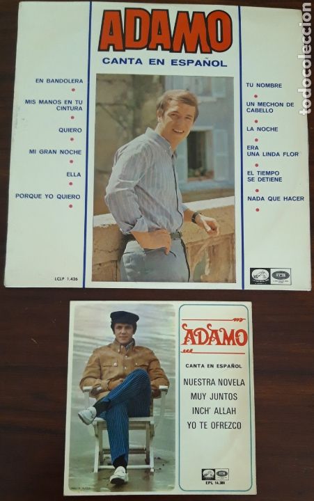 Discos de vinilo: Pareja discos Adamo canta en espa&ntilde;ol - Foto 1