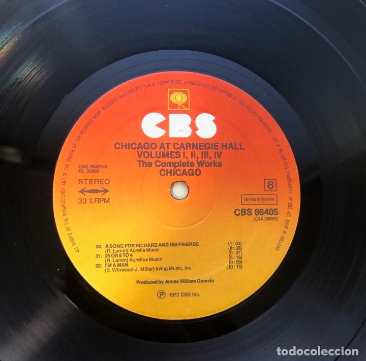Discos de vinilo: CHICAGO - BOX SET CARNEGIE HALL - 4 LPS + 2 POSTERS + LIBRO - Foto 7