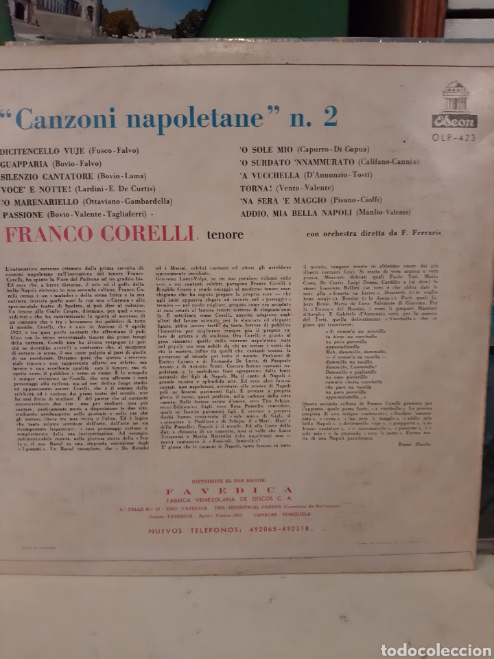 Discos de vinilo: Franco Corelli canzone n 2 Deon lo 423 - Foto 2