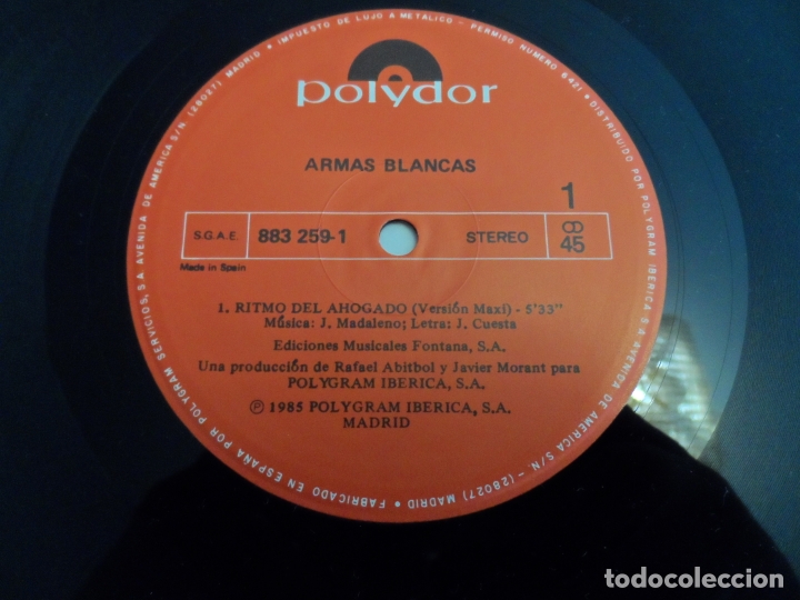 Discos de vinilo: Armas Blancas &lrm;&ndash; Ritmo Del Ahogado - Foto 3