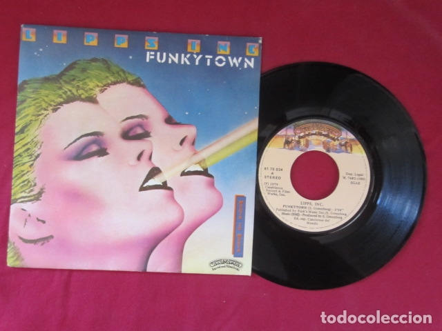Discos de vinilo: LIPS INC - FUNKYTOWN - 45 RPM - Foto 1