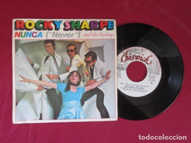 Discos de vinilo: ROCKY SHARPE - NEVER - 45 RPM - Foto 1