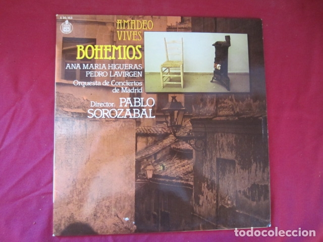 Discos de vinilo: AMADEO VIVES  - BOHEMIOS - Foto 1