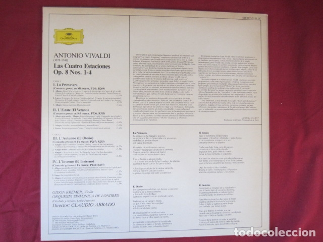 Discos de vinilo: VIVALDI - LAS QUATTRO STAGIONI - Foto 2