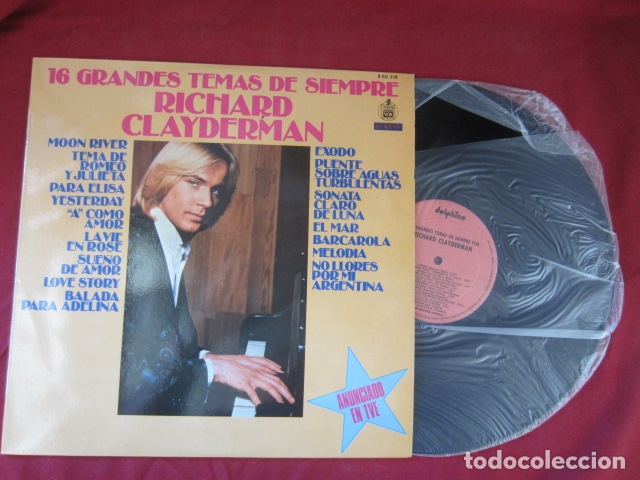 Discos de vinilo: RICHARD CLAYDERMAN - 16 GRANDES TEMAS DE SIEMPRE - Foto 2