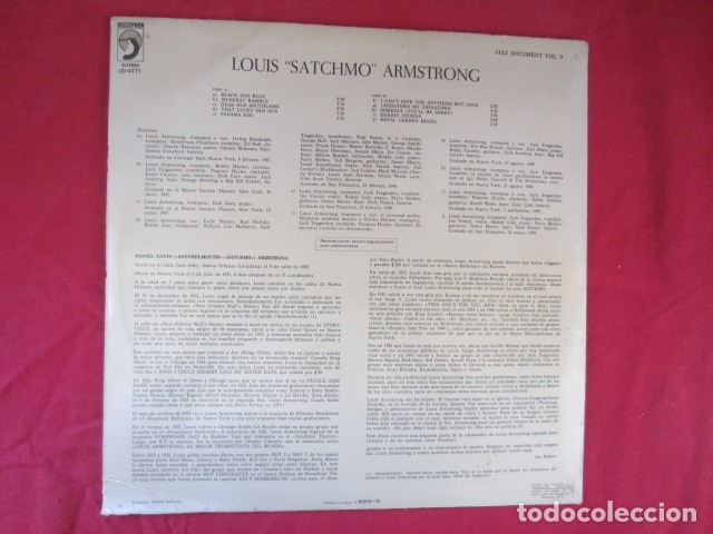 Discos de vinilo: LOUIS ARMSTRONG - JAZZ DOCUMENT - Foto 3
