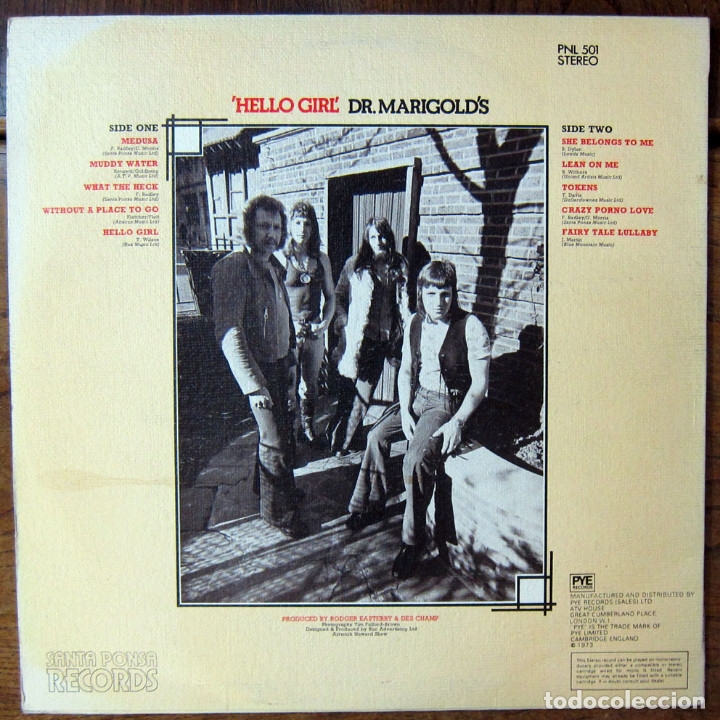 Discos de vinilo: DR. MARIGOLDS - HELLO GIRL - 1973 - - Foto 2