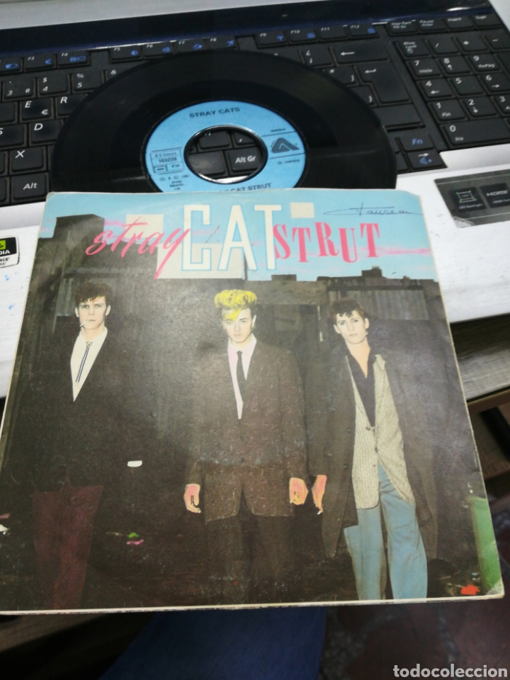 Discos de vinilo: Stray cats single stray cat strut Francia 1981 - Foto 1