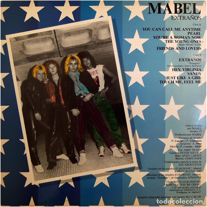 Discos de vinilo: Mabel (pre-Studs) - Extra&ntilde;os - Lp Spain 1981 - Hispavox S 60.599 - Foto 2