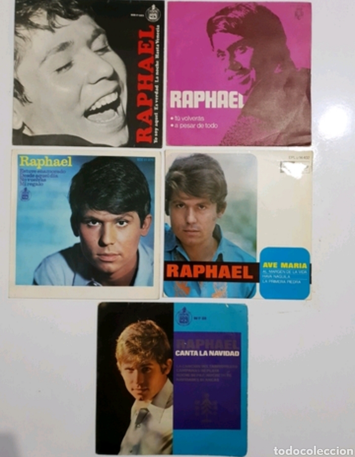 Discos de vinilo: LOTE 5 SINGLES RAPHAEL - 7 PULGADAS - Foto 1