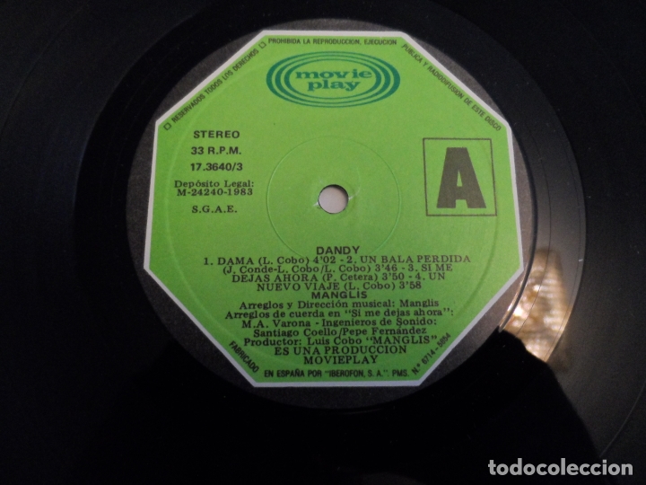 Discos de vinilo: MANGLIS - DANDY - Foto 3