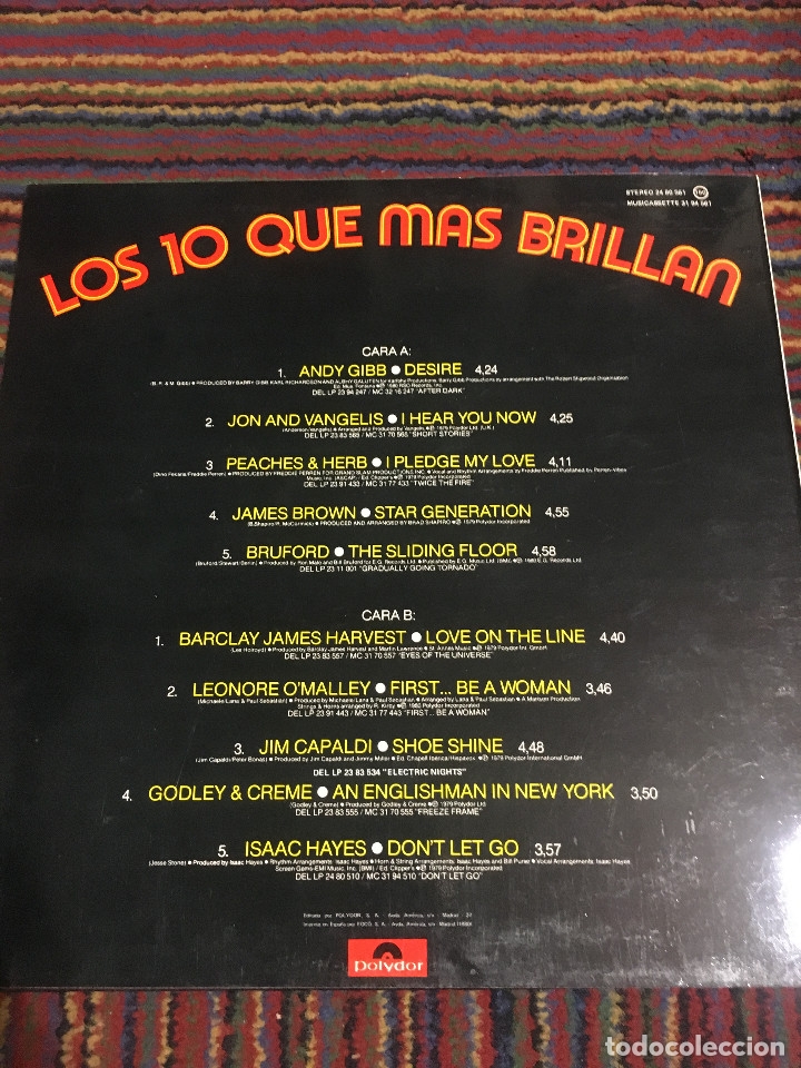 Discos de vinilo: LOS 10 QUE MAS BRILLAN lp - Foto 2