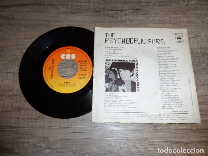 Discos de vinilo: THE PSYCHEDELIC FURS - DUMB WAITERS - Foto 2
