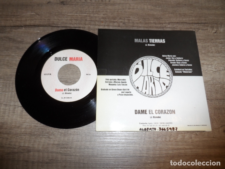 Discos de vinilo: DULCE MAR&Iacute;A - MALAS TIERRAS - Foto 2