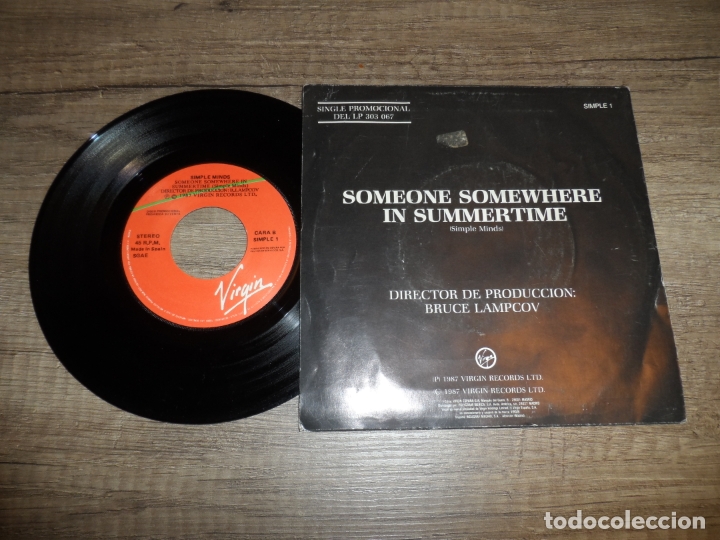 Discos de vinilo: SIMPLE MINDS - SOMEONE SOMEWHERE (PROMOCIONAL) - Foto 2