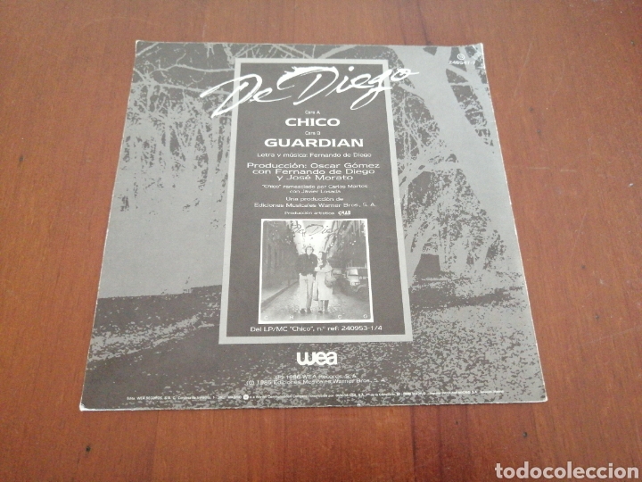 Discos de vinilo: DE DIEGO CHICO WEA 1986 - Foto 2