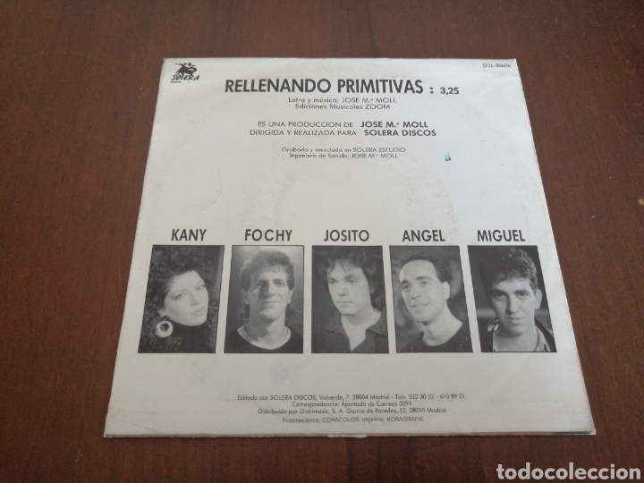 Discos de vinilo: L&Iacute;NEA DIRECTA RELLENANDO PRIMITIVAS SOLERA 1988 - Foto 2