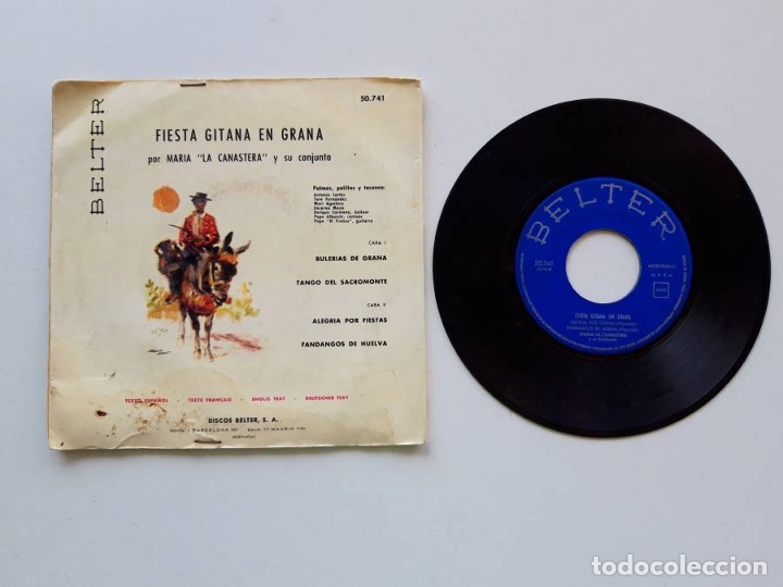 Discos de vinilo: Fiesta Gitana en Gran&aacute;, Belter - Foto 2