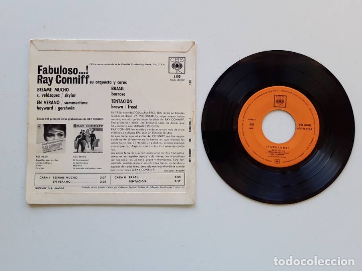 Discos de vinilo: Ray Conniff, Orquesta y Coros, B&eacute;same mucho - Foto 2