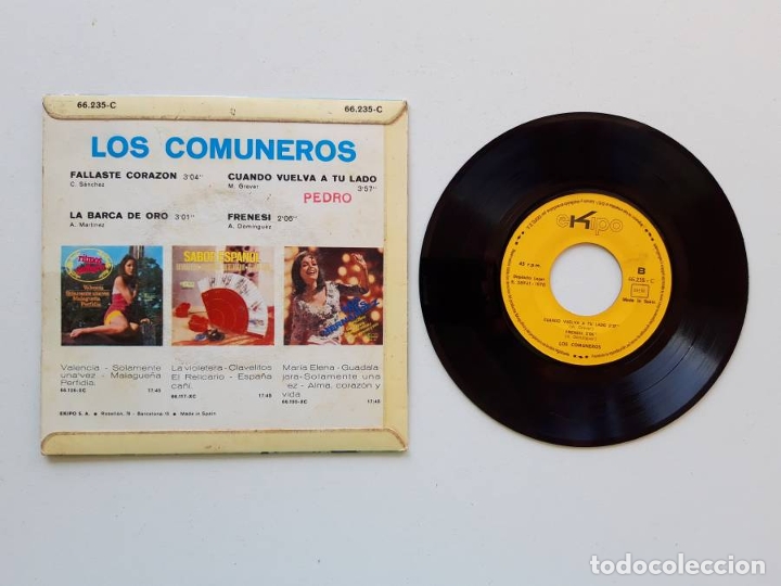 Discos de vinilo: Los Comuneros, Fallaste coraz&oacute;n - Foto 2