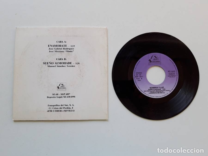 Discos de vinilo: Sombra y Luz, Enam&oacute;rate - Foto 2