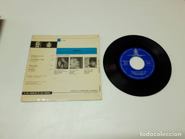 Discos de vinilo: Raphael, Cuando t&uacute; no est&aacute;s - Foto 2