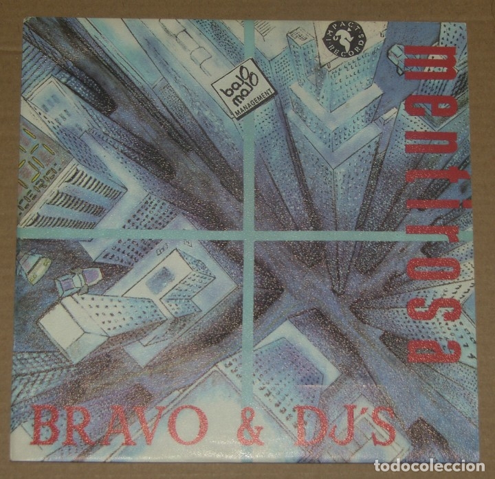 Discos de vinilo: BRAVO & DJS / MENTIROSA + VERSION INSTRUMENTAL (SINGLE PROMO 1990) - Foto 1