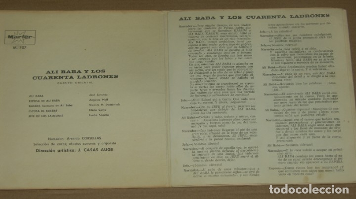 Discos de vinilo: ALI-BABA Y LOS 40 LADRONES - MARFER 1967 - VINILO ROJO - Foto 2