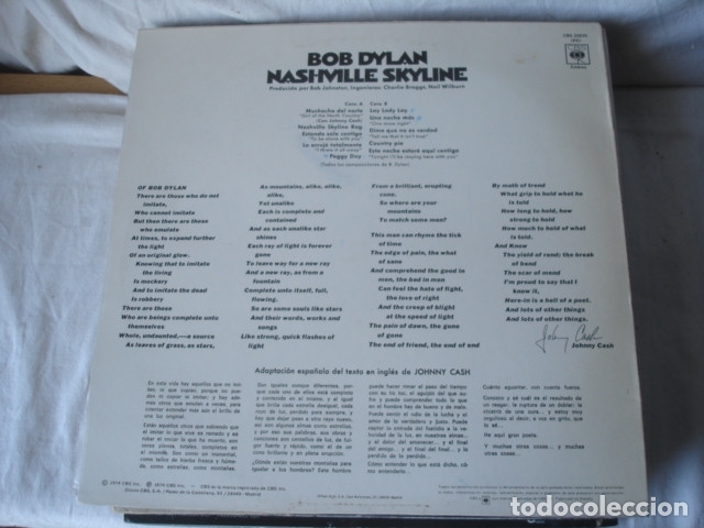 Discos de vinilo: Bob Dylan   Nashville Skyline - Foto 2