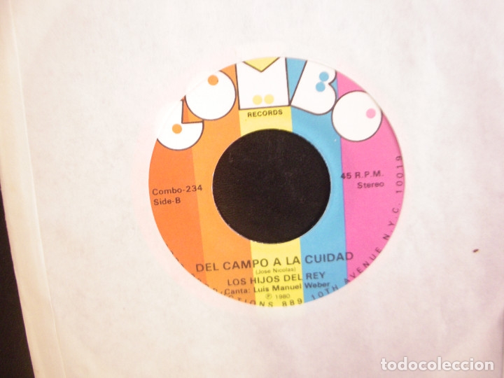 Disques de vinyle: LOS HIJOS DEL REY- DEL CAMPO A LA CIUDAD..SINGLE.