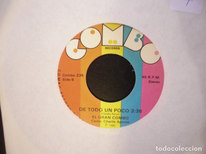 Discos de vinilo: EL GRAN COMBO- DE TODO UN POCO. SINGLE. - Foto 1