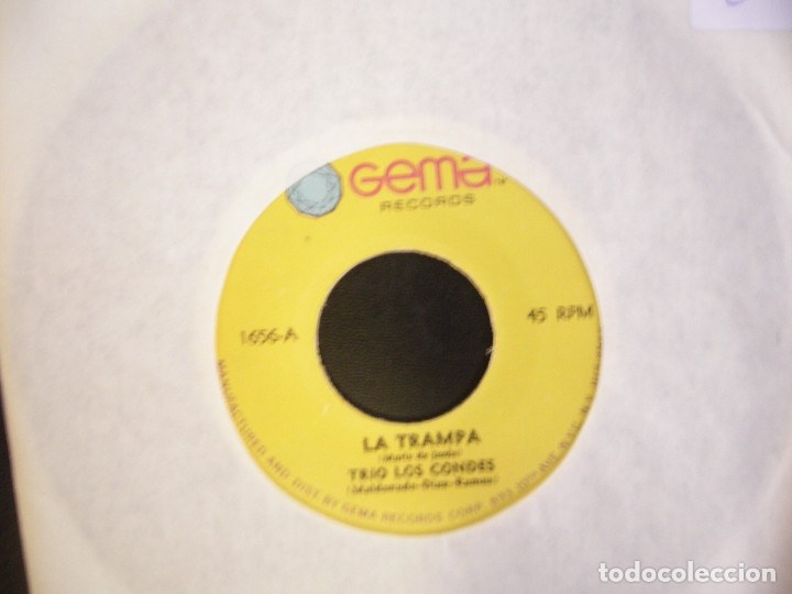 Discos de vinilo: TRIO LOS CONDES- LA TRAMPA. SINGLE. - Foto 1