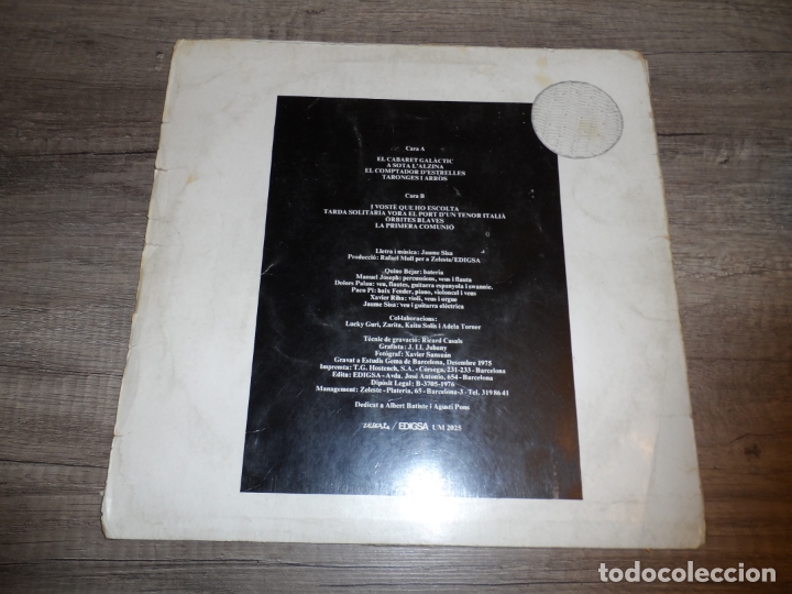 Discos de vinilo: Sisa - Galeta Gal&aacute;ctica - Foto 2