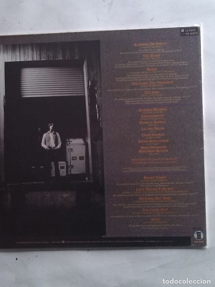 Discos de vinilo: JACKSON BROWNE RUNNING ON EMPTY - Foto 2