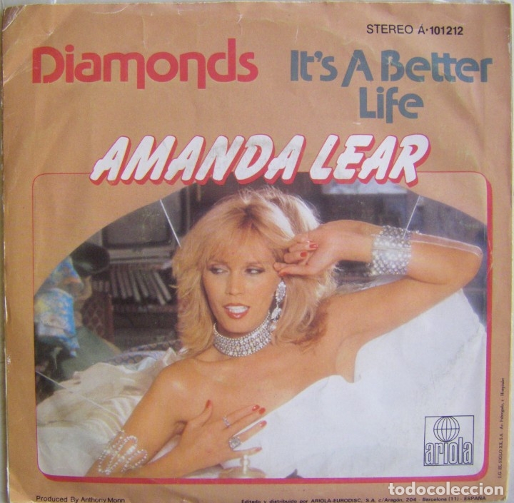 Discos de vinilo: Amanda Lear. Diamonds, Ariola A-101212, A-101.212 - Foto 2