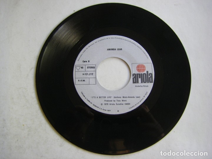Discos de vinilo: Amanda Lear. Diamonds, Ariola A-101212, A-101.212 - Foto 3