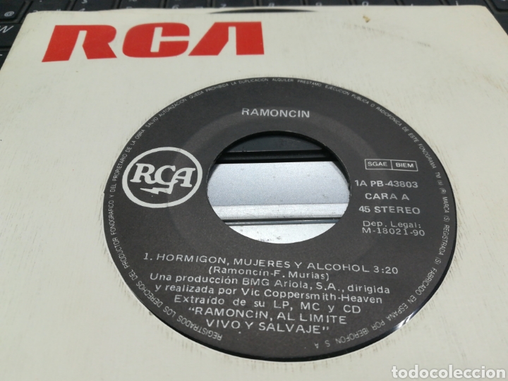 Discos de vinilo: Ramoncin single hormig&oacute;n,mujeres y alcohol 1990 - Foto 1