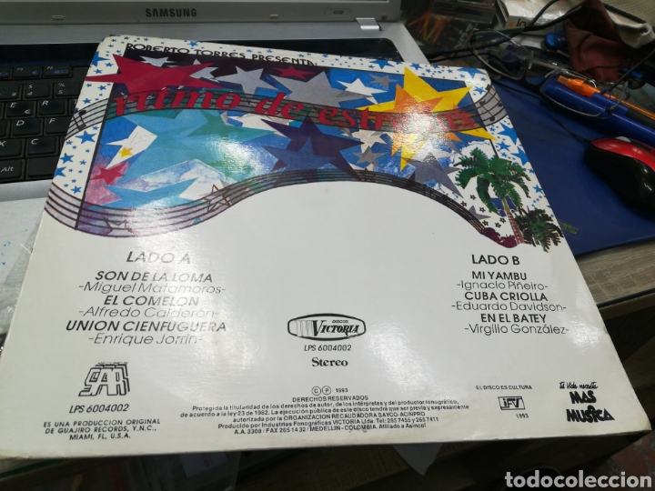 Discos de vinilo: Roberto torres lp ritmo de estrellas Colombia 1994 - Foto 2