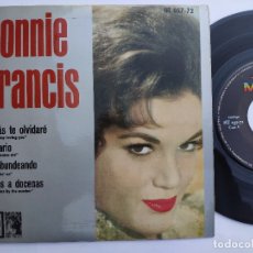Discos de vinilo: CONNIE FRANCIS - EP SPAIN PS - MINT * JAMAS TE OLVIDARÉ * MGM 1962. Lote 180143200