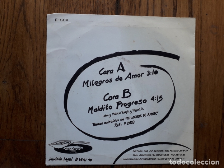 Discos de vinilo: No lo se !  -  milagros de amor + maldito progreso - Foto 2