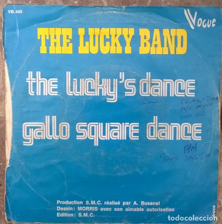 Discos de vinilo: The Lucky band. The Luckys Dance/ Gallo Square Dance. Vogue, Belgium 1975 single - Foto 3 - 180226450