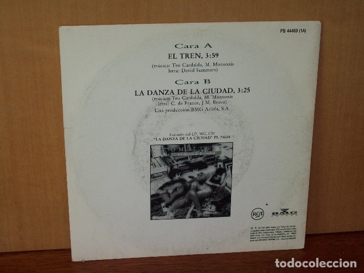 Discos de vinilo: COMPLICES  -  EL  TREN  -LA  DANZA  DE  LA  CIUDAD  -   SINGLE - Foto 2