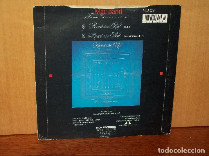 Discos de vinilo: MAC  BAND  -  ROSES  ARE  RED  -   SINGLE - Foto 2