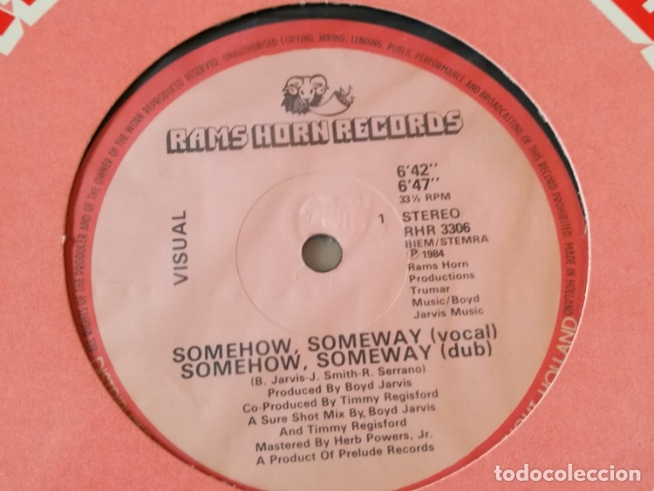 Discos de vinilo: Visual - Somehow, Someway - 1984 - Foto 2