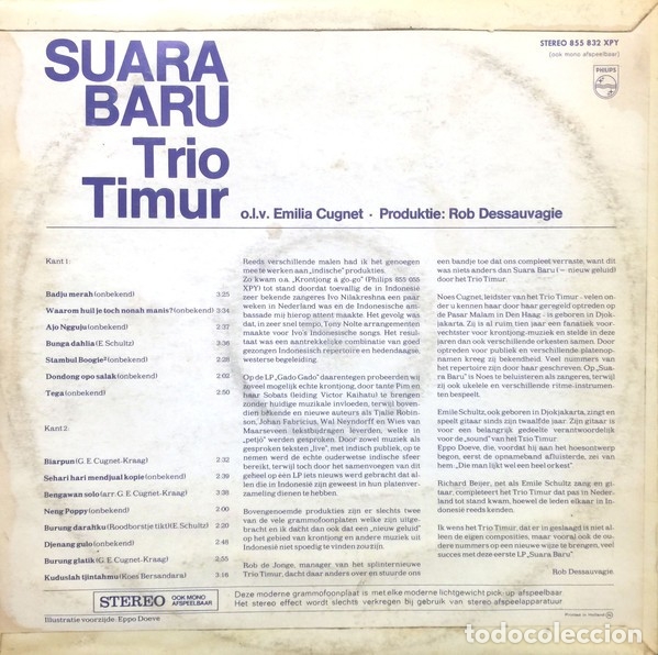 Discos de vinilo: Trio Timur &lrm;&ndash; Suara Baru - Foto 2
