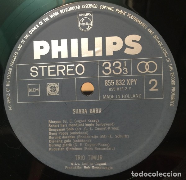 Discos de vinilo: Trio Timur &lrm;&ndash; Suara Baru - Foto 4