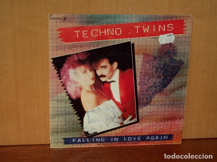 Discos de vinilo: TECVHNO   TWINS  -   FALLING IN  LOVE  AGAIN  -   DONALD  AND  JULIE  GO  BOATING  - SINGLE